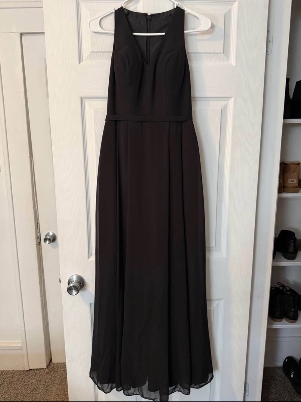 Azazie Black Sleeveless Maxi Gown